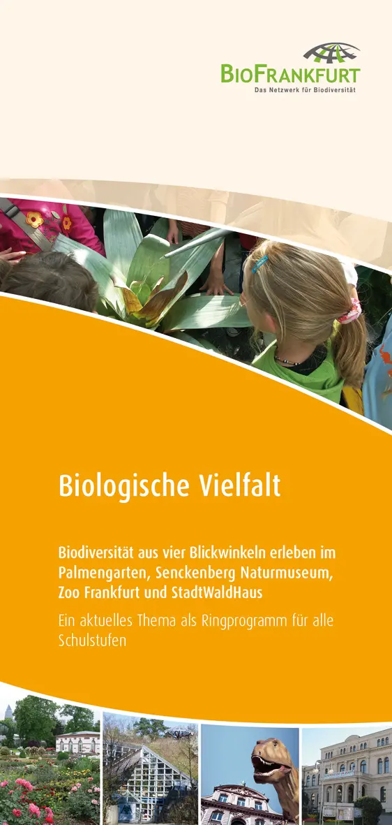 Titelseite des Flyers „Biologische Vielfalt“